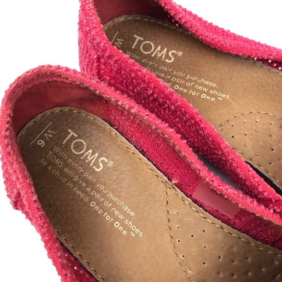 TOMS Perforated Espadrilles Canvas Slip On Shoes 6 - Picture 5 of 7